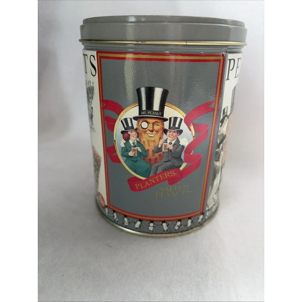 Planters Mr Peanut Limited Edition Vintage Metal Tin Salted Peanuts Storage Can